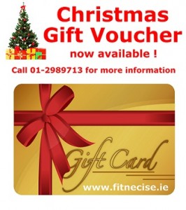 Gift Vouchers for Fitness Exercise Classes and Personal Training are now available in our Fitnecise Studio in South Dublin Ireland