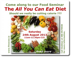 24th August 2013 Diet Food and Nutrition Seminar - Talk with Siobhan O'Reilly Fitnecise Studio Churchtown South Dublin 