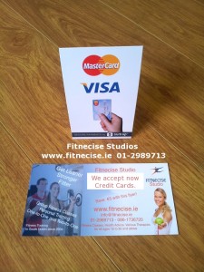 You can now pay for our Fitness and Exercise Classes with Credit Cards e.g. VISA Card or Master Card 