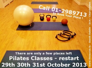 Pilates Classes in South Dublin Ireland - Churchtown D14 D16 restart 29th 30th 31st October 2013 - close to Rathmines Rathgar Marlay Park Nutgrove Rathfarnham