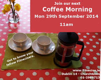 Fitnecise Studios Coffee Morning 29th September 2014 11am